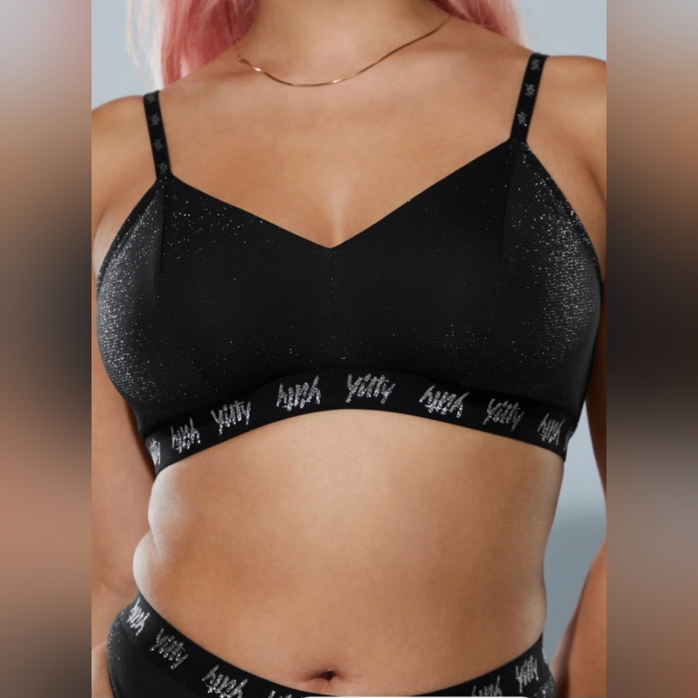 Yitty black glitter bralette